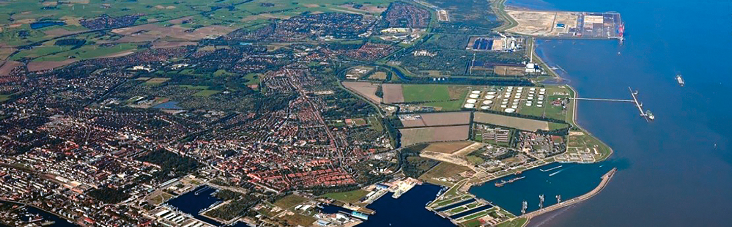 Luftbildaufname von Wilhelmshaven.